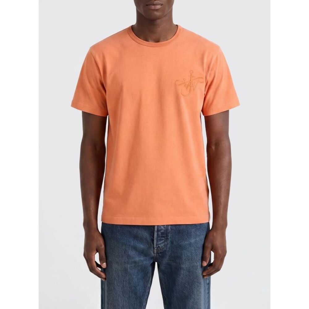 Jw Anderson Men Cotton T-Shirt With Monogram Jw Anderson